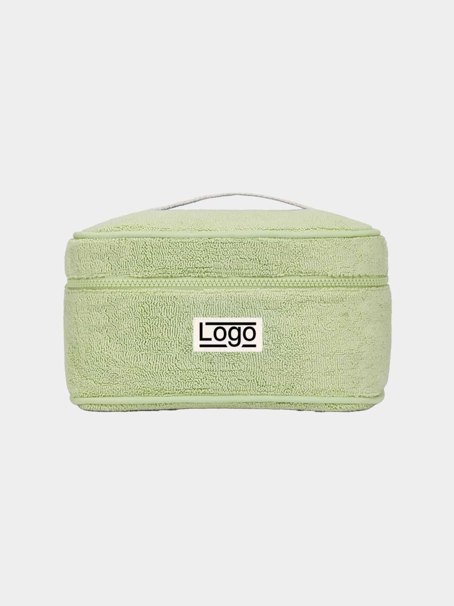 Vanity promotionnel personnalisable en coton bio Lina Vert amande